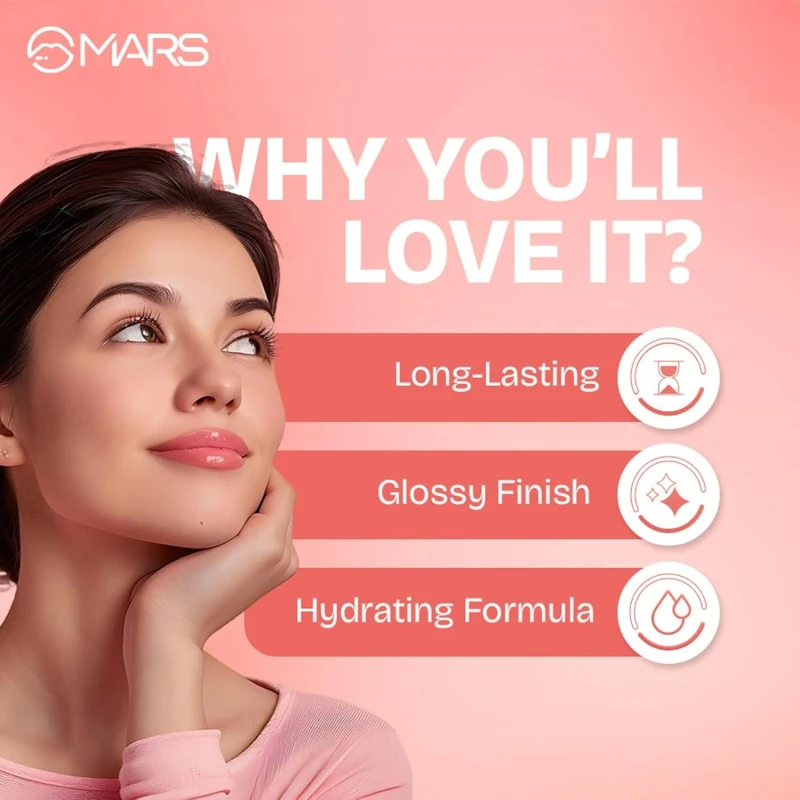 MARS Drip Lip Mist for Women (4.5 ml) (05-Cranberry Drip) | Dual Function | Buildable Color | Glossy Finish | Long-Lasting | Hydration | Light-Weight Formula | Non-Patchy Reapplication thumbnail 9
